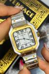 Cartier Beyaz Kadran Erkek Kol Saati  S428