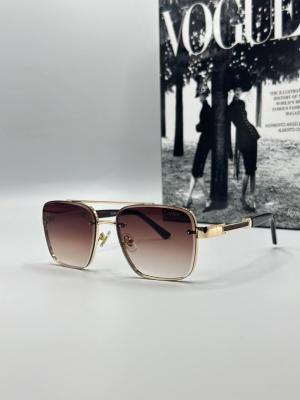 Cartier Metal Kasa Kahve Cam Erkek Güneş Gözlüğü G1390-ILY Kahverengi